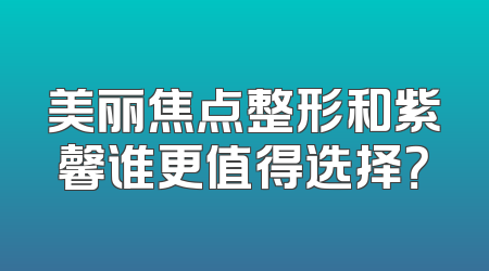 美丽焦点整形和紫馨谁更值得选择？