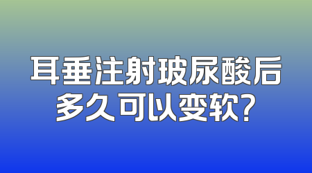 耳垂注射玻尿酸后多久可以变软？