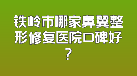 铁岭市哪家鼻翼整形修复医院口碑好？