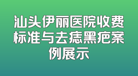 汕头伊丽医院收费标准与去痣黑疤案例展示