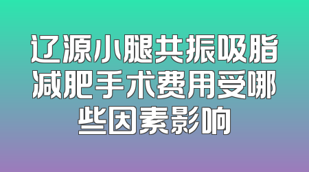 辽源小腿共振吸脂减肥手术费用受哪些因素影响