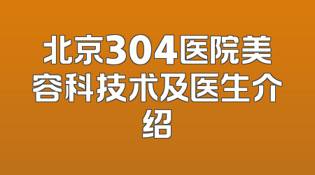 北京304医院美容科技术及医生介绍