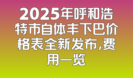 2025年呼和浩特市自体丰下巴价格表全新发布，费用一览