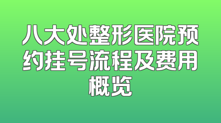 八大处整形医院预约挂号流程及费用概览