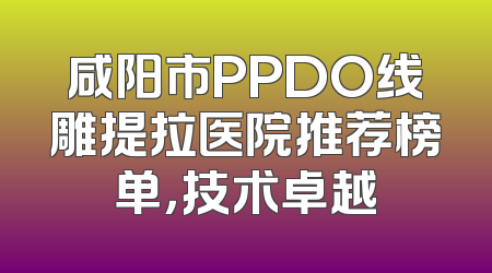 咸阳市PPDO线雕提拉医院推荐榜单，技术卓越