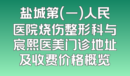 盐城第（一）人民医院烧伤整形科与宸熙医美门诊地址及收费价格概览
