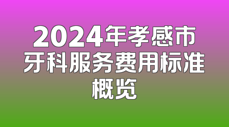 2024年孝感市牙科服务费用标准概览