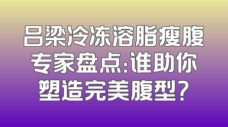 吕梁冷冻溶脂瘦腹专家盘点：谁助你塑造完美腹型？