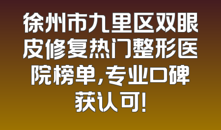 徐州市九里区双眼皮修复热门整形医院榜单，专业口碑获认可！