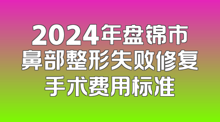 2024年盘锦市鼻部整形失败修复手术费用标准