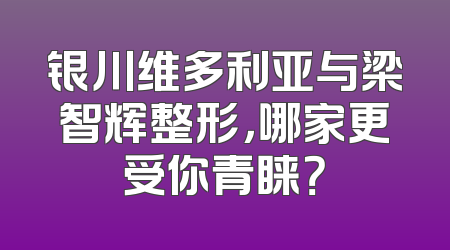 银川维多利亚与梁智辉整形，哪家更受你青睐？