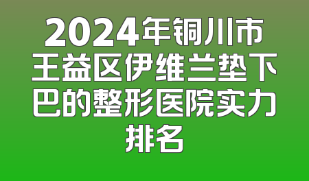 2024年铜川市王益区伊维兰垫下巴的整形医院实力排名