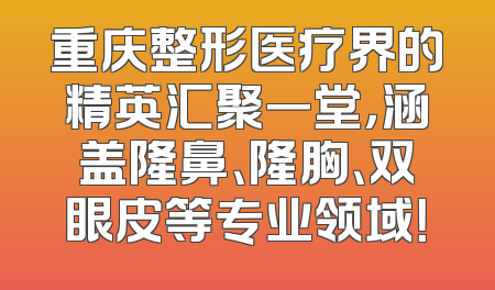 重庆整形医疗界的精英汇聚一堂，涵盖隆鼻、隆胸、双眼皮等专业领域！