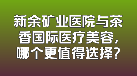 新余矿业医院与茶香国际医疗美容，哪个更值得选择？