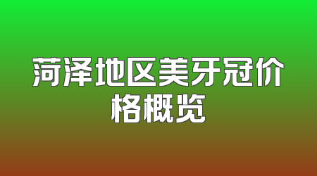 菏泽地区美牙冠价格概览
