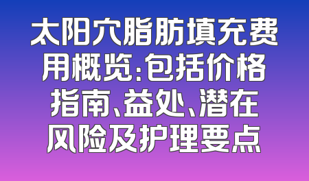 太阳穴脂肪填充费用概览：包括价格指南、益处、潜在风险及护理要点