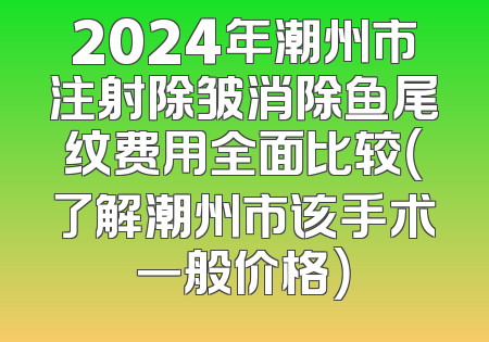2024年潮州市注射除皱消除鱼尾纹费用全面比较（了解潮州市该手术一般价格）