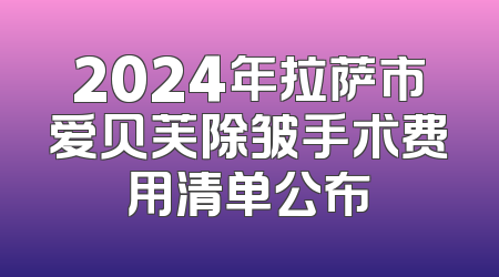 2024年拉萨市爱贝芙除皱手术费用清单公布