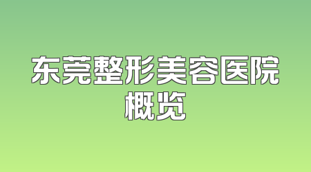 东莞整形美容医院概览