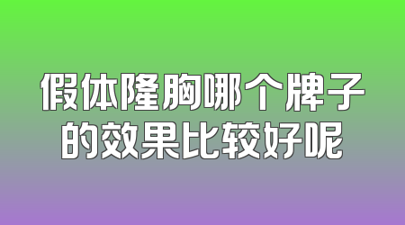 假体隆胸哪个牌子的效果比较好呢