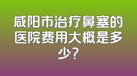 咸阳市治疗鼻塞的医院费用大概是多少？