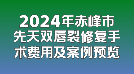 2024年赤峰市先天双唇裂修复手术费用及案例预览