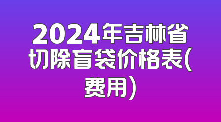 2024年吉林省切除盲袋价格表(费用)