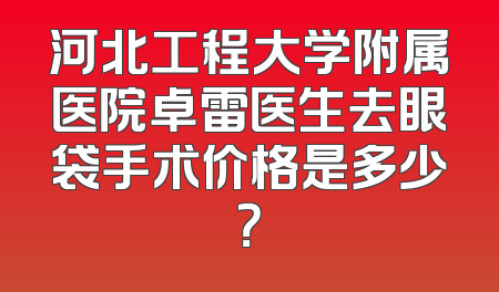 河北工程大学附属医院卓雷医生去眼袋手术价格是多少？