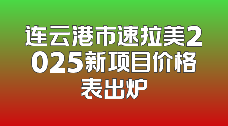 连云港市速拉美2025新项目价格表出炉