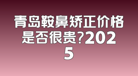 青岛鞍鼻矫正价格是否很贵？2025