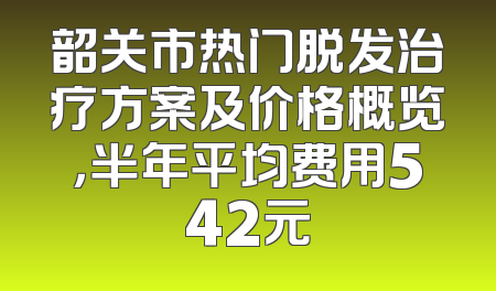 韶关市热门脱发治疗方案及价格概览，半年平均费用542元