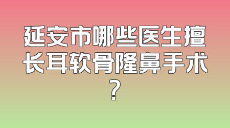 延安市哪些医生擅长耳软骨隆鼻手术？