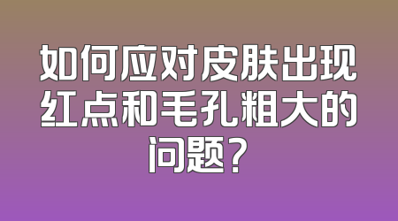 如何应对皮肤出现红点和毛孔粗大的问题？