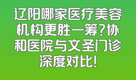 辽阳哪家医疗美容机构更胜一筹？协和医院与文圣门诊深度对比！
