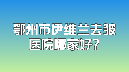 鄂州市伊维兰去皱医院哪家好？