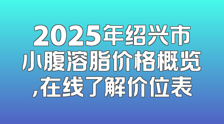 2025年绍兴市小腹溶脂价格概览，在线了解价位表
