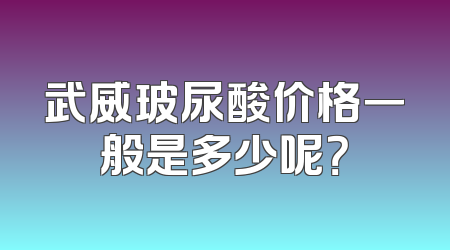 武威玻尿酸价格一般是多少呢？