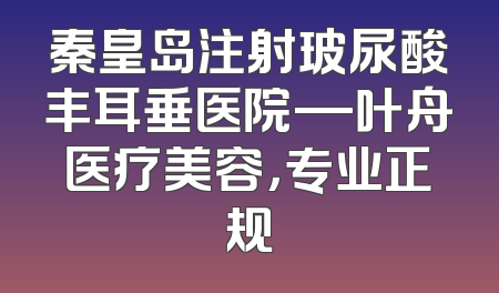 秦皇岛注射玻尿酸丰耳垂医院—叶舟医疗美容，专业正规