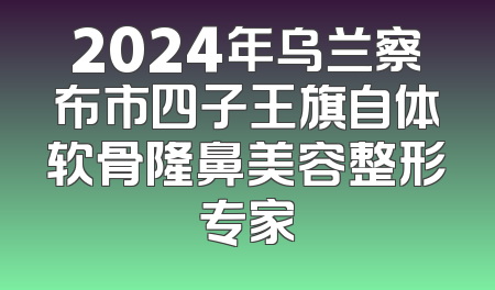 2024年乌兰察布市四子王旗自体软骨隆鼻美容整形专家