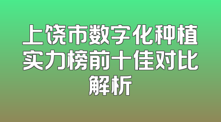 上饶市数字化种植实力榜前十佳对比解析