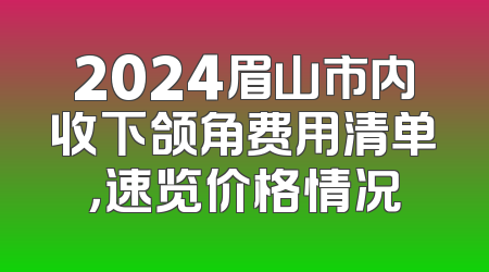 2024眉山市内收下颌角费用清单，速览价格情况