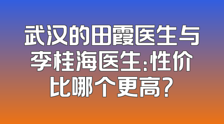 武汉的田霞医生与李桂海医生：性价比哪个更高？