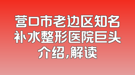 营口市老边区知名补水整形医院巨头介绍，解读