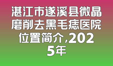 湛江市遂溪县微晶磨削去黑毛痣医院位置简介，2025年