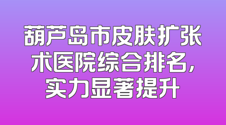 葫芦岛市皮肤扩张术医院综合排名，实力显著提升