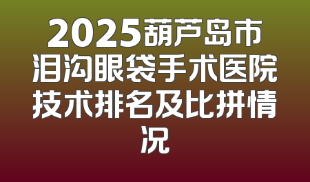 2025葫芦岛市泪沟眼袋手术医院技术排名及比拼情况