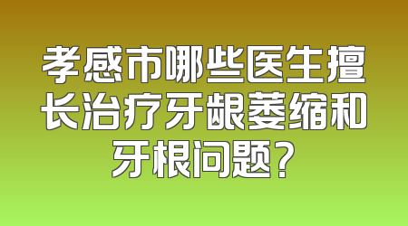 孝感市哪些医生擅长治疗牙龈萎缩和牙根问题？