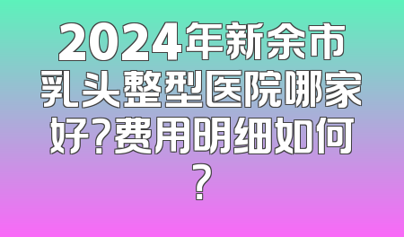 2024年新余市乳头整型医院哪家好？费用明细如何？