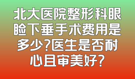 北大医院整形科眼睑下垂手术费用是多少？医生是否耐心且审美好？