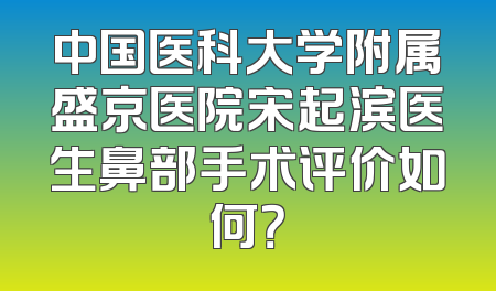 中国医科大学附属盛京医院宋起滨医生鼻部手术评价如何？